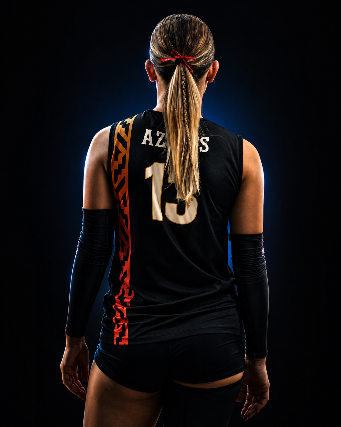 Girls speed athlete in volleyball uniform